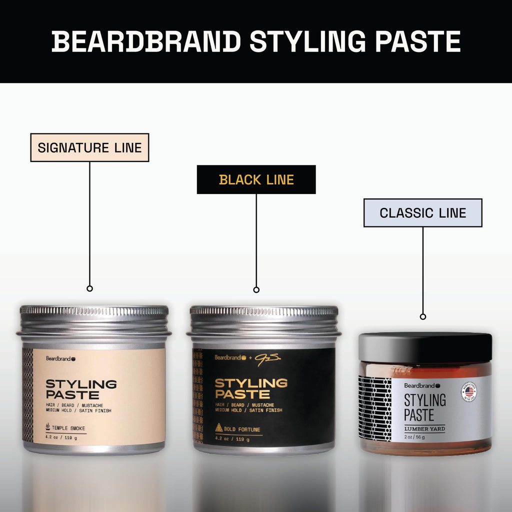 Beardbrand Beard Styling Paste - Medium Hold and Natural Look Hair Paste for Men | Versatile Hair Styling Cream - Tree Ranger Scent - 119 grams