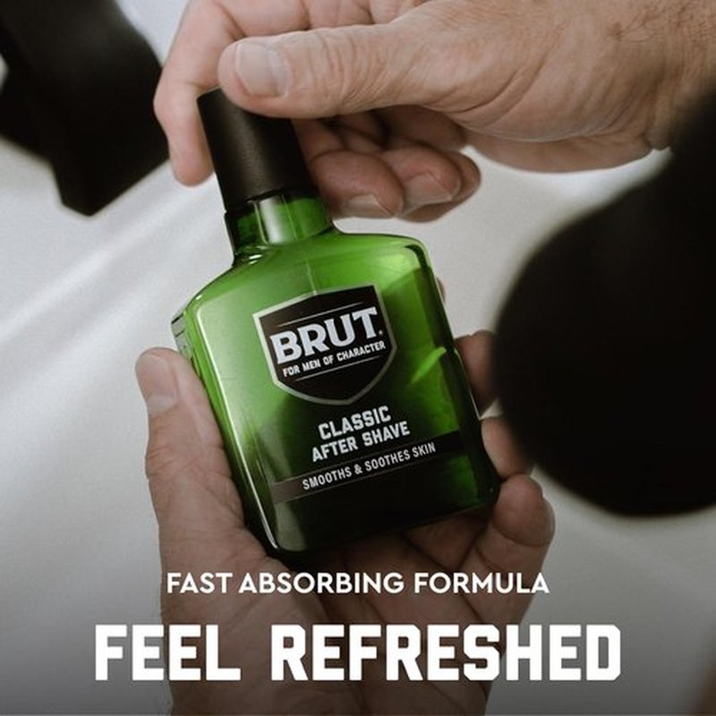 Brut Classic After Shave for Men - Quick Absorption & Refreshing Cleanse - Iconic Masculine Scent - 5 oz