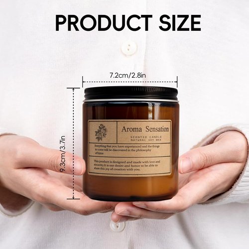 Skiennix Organic Coconut Vanilla Candles - Non-Toxic Soy for Home Relaxation & Meditation (7oz)