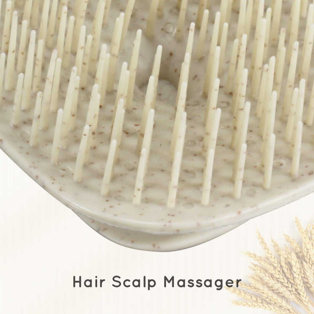 Scalp Massager Shampoo Brush, Scalp Scrubber for Short, Medium Hair,Natural