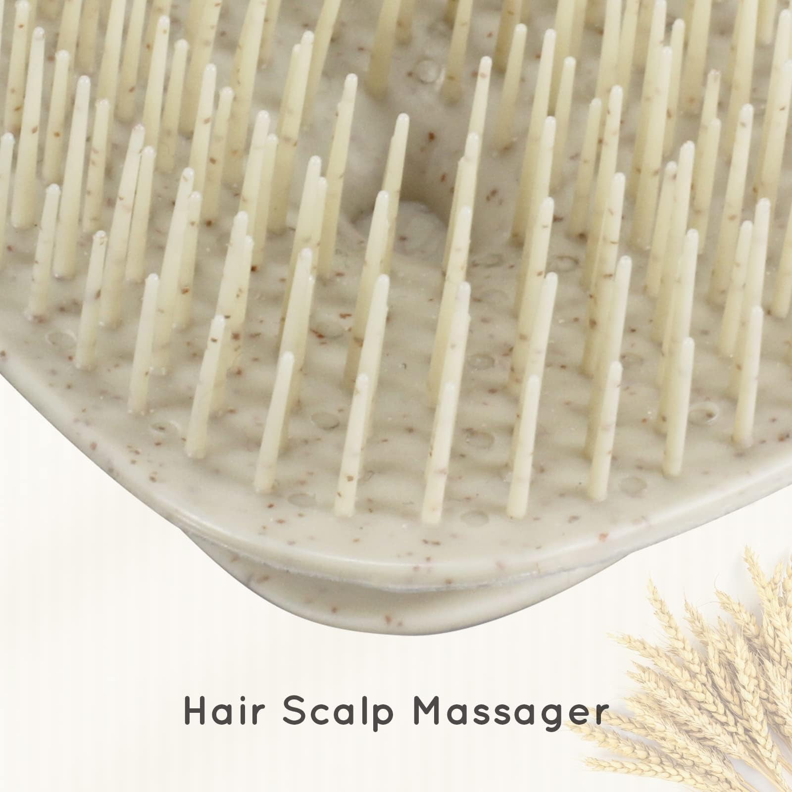 Scalp Massager Shampoo Brush, Scalp Scrubber for Short, Medium Hair,Natural
