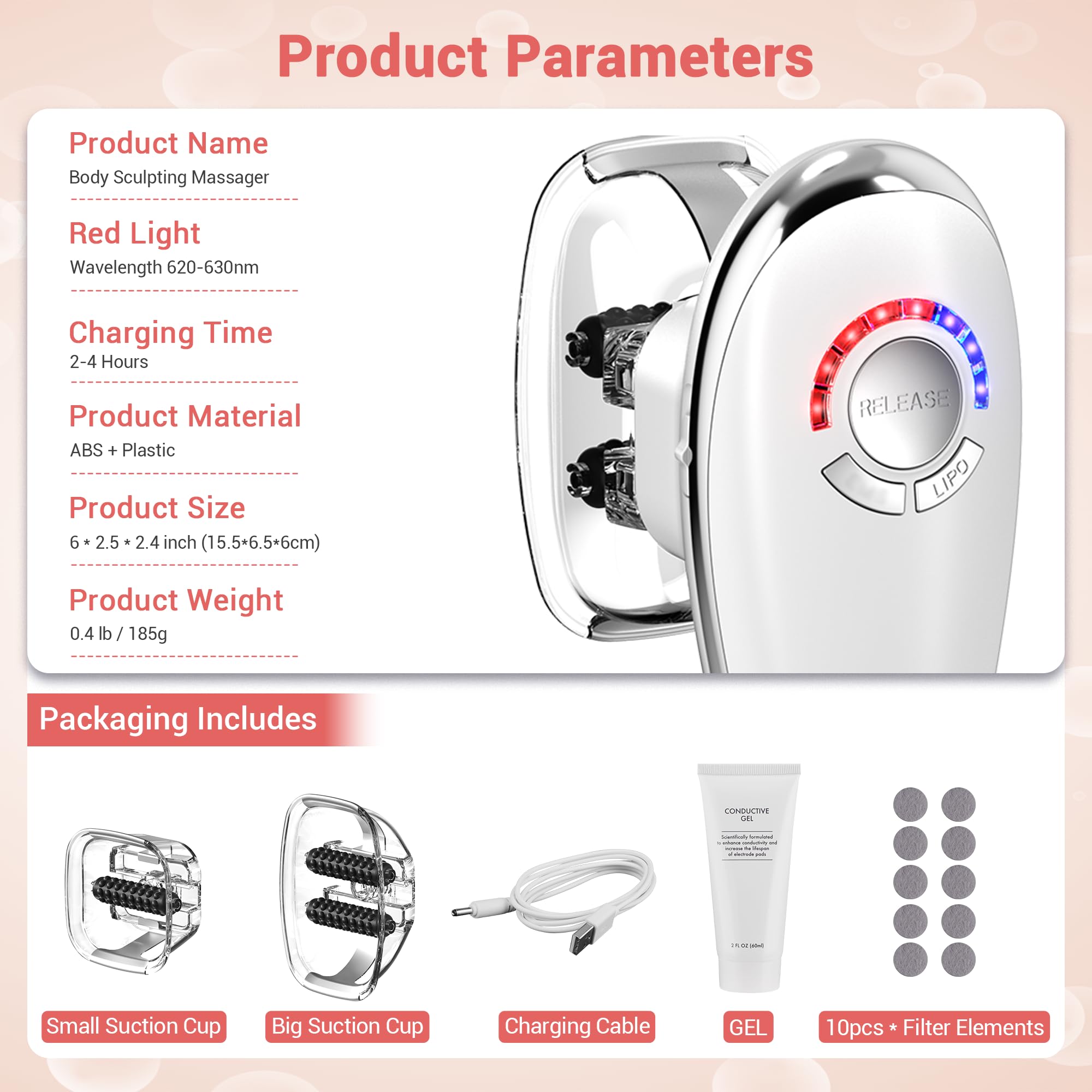 Queleay 3-in-1 Body Sculpting Machine, Body Sculptor Massager, Reduce Stretch Marks & Cellulite Massagers Tool for Stomach, Arms, Legs, Love Handles, Effectively Tightens Skin