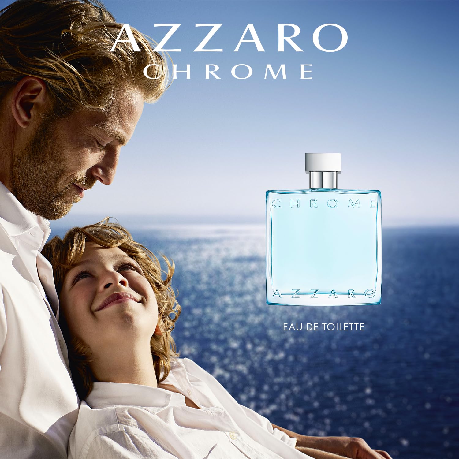 Azzaro Chrome Eau de Toilette - Fresh Aquatic Mens Cologne - Citrus, Woody, Musky Fragrance -Fresh Everyday Wear - Classic Summer Beach Scent - Luxury Perfumes for Men - Value Size, 6.7 Fl. Oz
