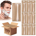 LemonRoad 100 Pcs Individually Wrapped Disposable Razors Bulk for Women Men Biodegradable Portable Twin Blade Shaving Razor Wheat Straw Shavers for Hotel Homeless Shelter Charity Camping Travel