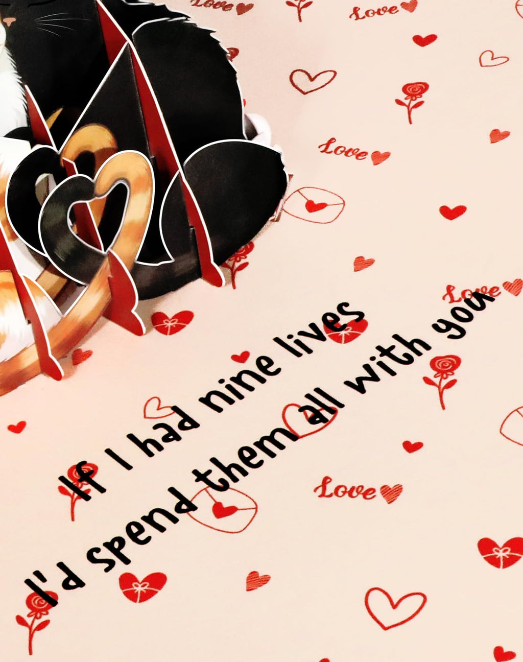 Coralogo Pop Up Anniversary Card - Cat Couple Theme 3D Romantic Anniversary Pop Up Card Cute Wedding, Birthday Thinking of You Cards with Envelope Gift for Cats Lover, Her, Him, Wife, Girlfriend, Boyfirend, Husband