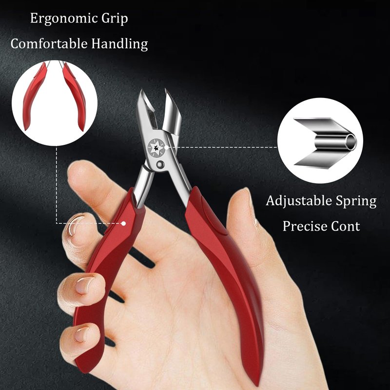 VANWIN Toe Nail Clippers for Thick Nails for Seniors, Wide Jaw Thick Toenail Clippers for Thick Toenails with Catcher, Precision Stainless Steel Ingrown Toenail Clippers for Adults, Men and Women