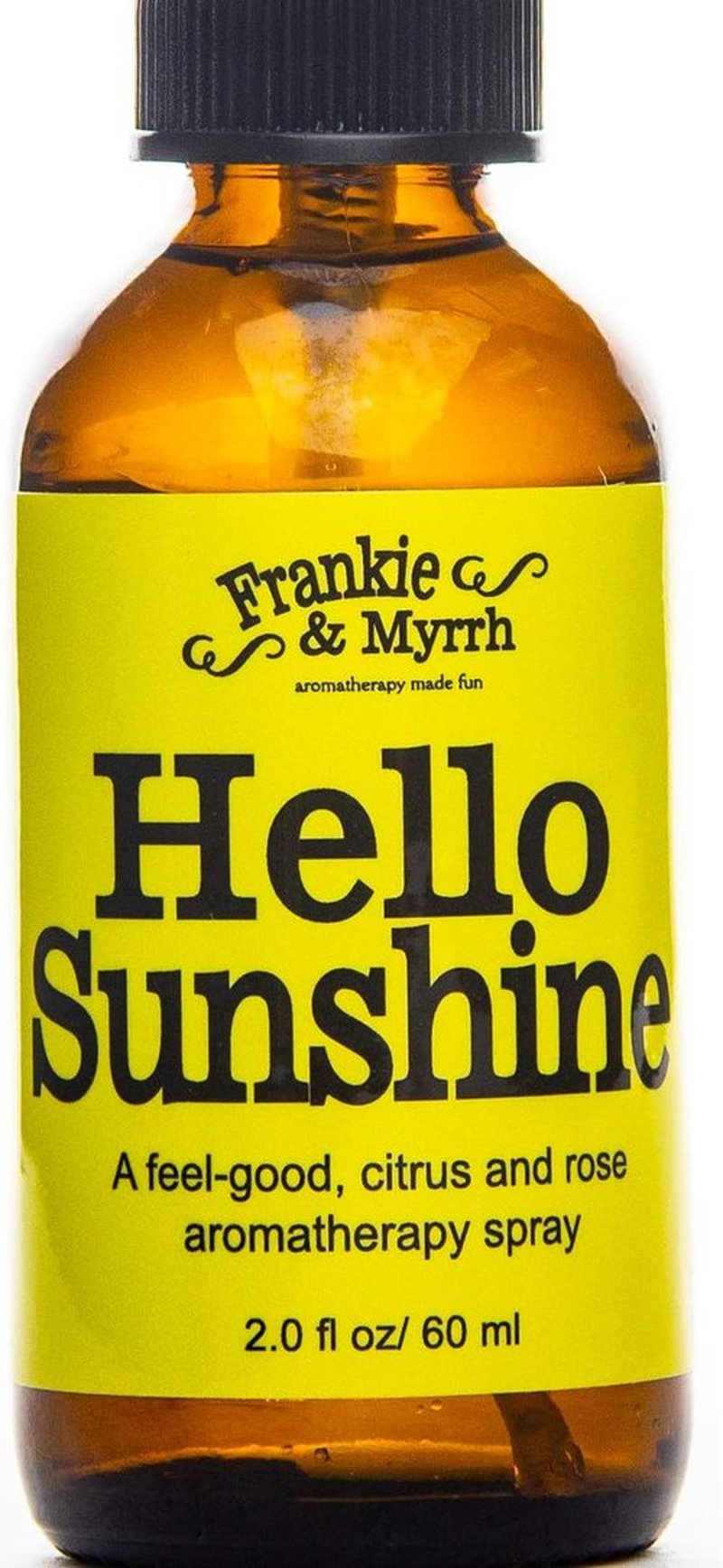 Frankie & Myrrh Hello Sunshine | Uplifting Bergamot, Rose & Lemon Essential Oil Body Mist | 100% Pure Aromatherapy Spray