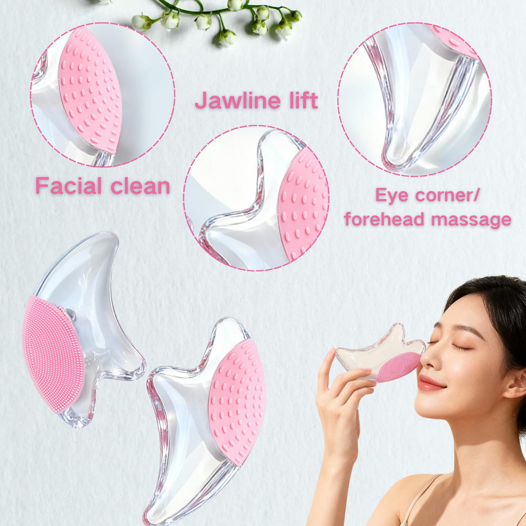 Skincare Tool Gifts Set for Her, Women, Daughter, Mom, Teen Girls - Gua Sha & Jade Roller, ice roller for face, Self Care Gifts Set, Eye Mask, with Greeting Card, Girlfriend Birthday Gift
