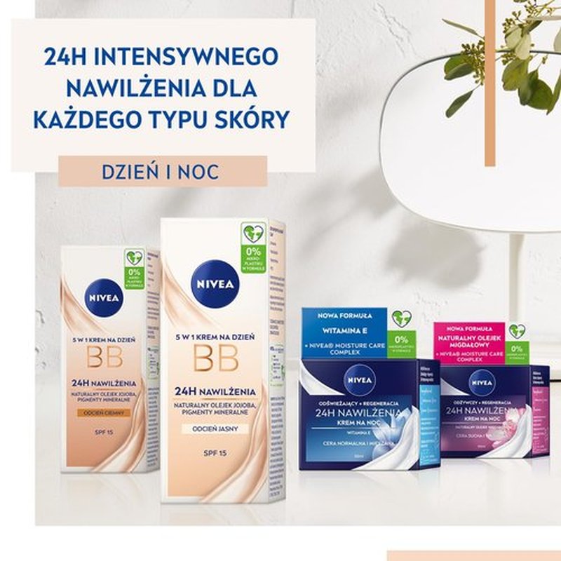NIVEA BB Cream 5-in-1 Hydrating Day Cream with Mineral Pigments & Jojoba Oil, Light Skin Tone 50 ml – Covers, Evens, Brightens, Moisturises & Nourishes Skin in One Step