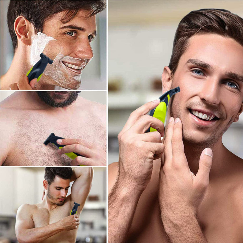 LINMEI Men's Electric Trimmer USB Rechargeable Shaving Razor Portable Close Face Shaver Painless Waterproof Wet Dry Shaver for Face Hair and Beard Style