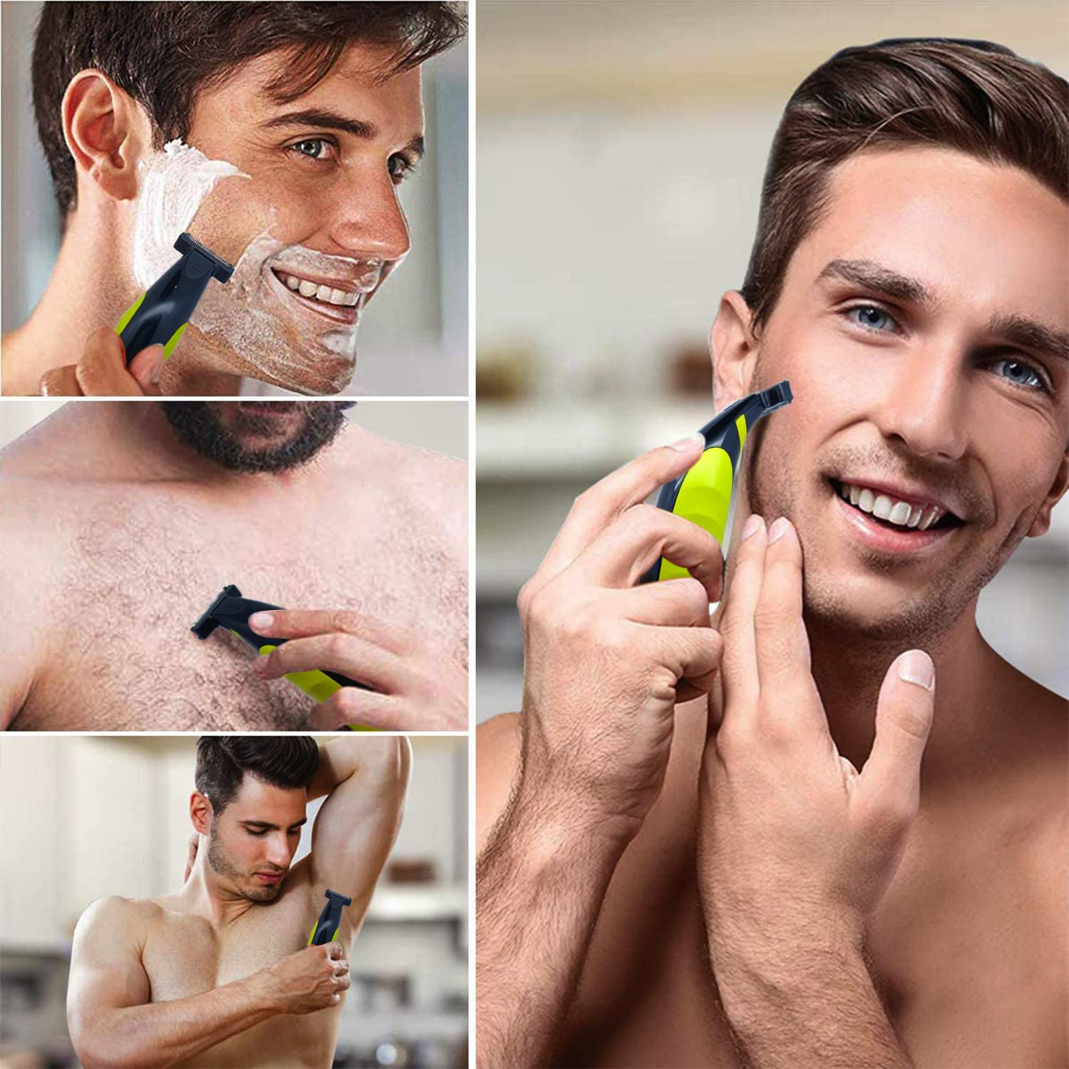LINMEI Men's Electric Trimmer USB Rechargeable Shaving Razor Portable Close Face Shaver Painless Waterproof Wet Dry Shaver for Face Hair and Beard Style