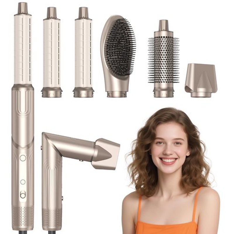 5-in-1 Professional Hair Dryer Brush, Effortless Auto-Wrap Curlers with 110,000 RPM High-Speed Motor, Fast Drying & Volumizing Without Heat Damage, Includes Storage Case - Best Gift for Women