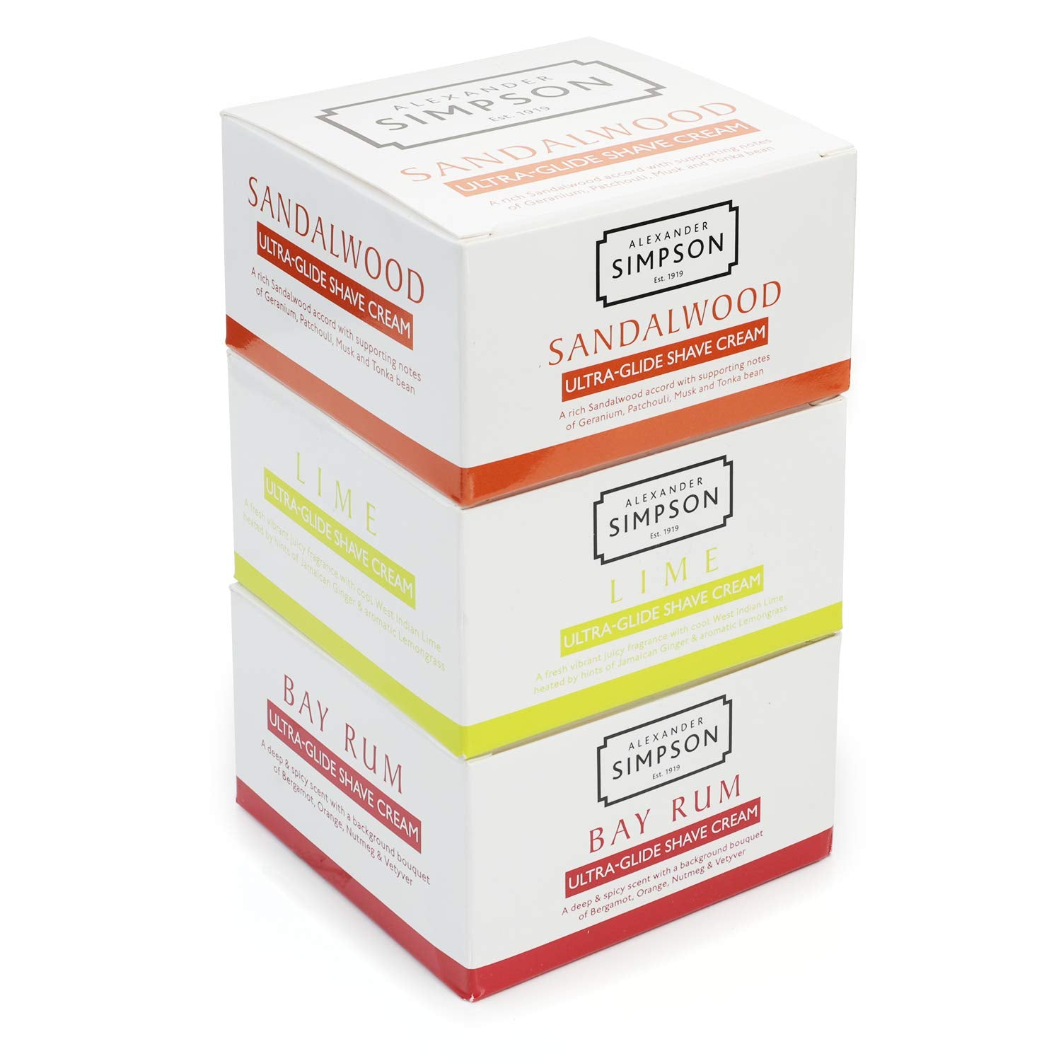 Alexander Simpson Est. 1919 Ultra-Glide Shave Cream 180ml (Bay Rum) Simpsons Shaving cream