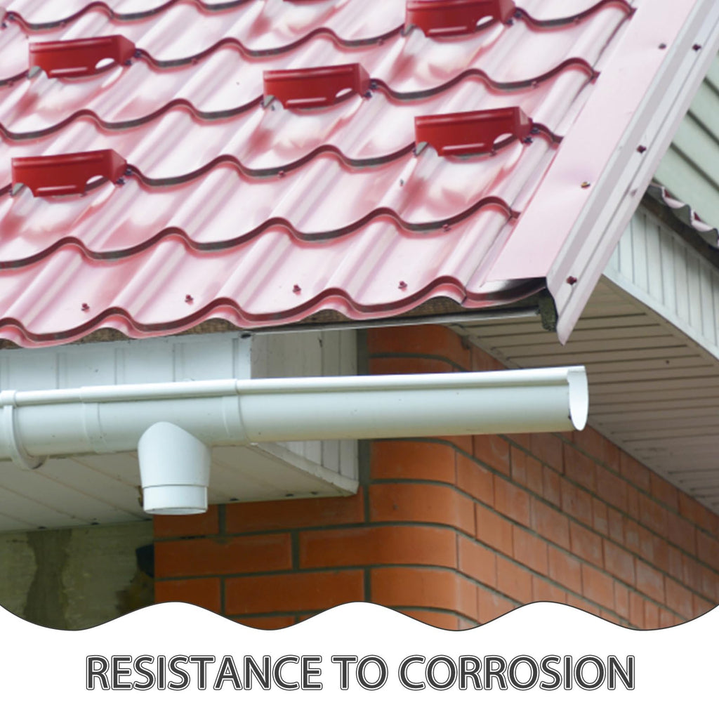 Uonlytech 2pcs end Cap Water Seal Plastic Gutter downspout end caps White Component Drain Connector Downspouts Gutter end caps Square Plastic Gutter downspout end Seal