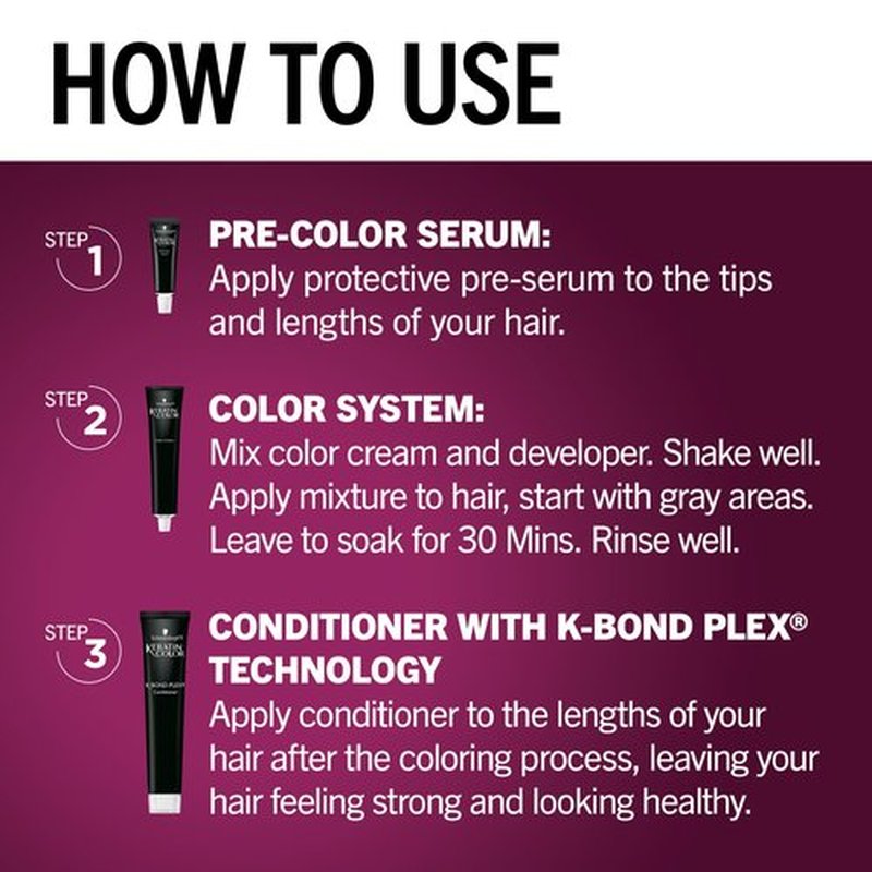 Schwarzkopf Keratin Permanent Hair Dye Cream, 7.7 Medium Auburn, Professional Quality Color for Up to 100% Gray Coverage, Bond Enforcing System