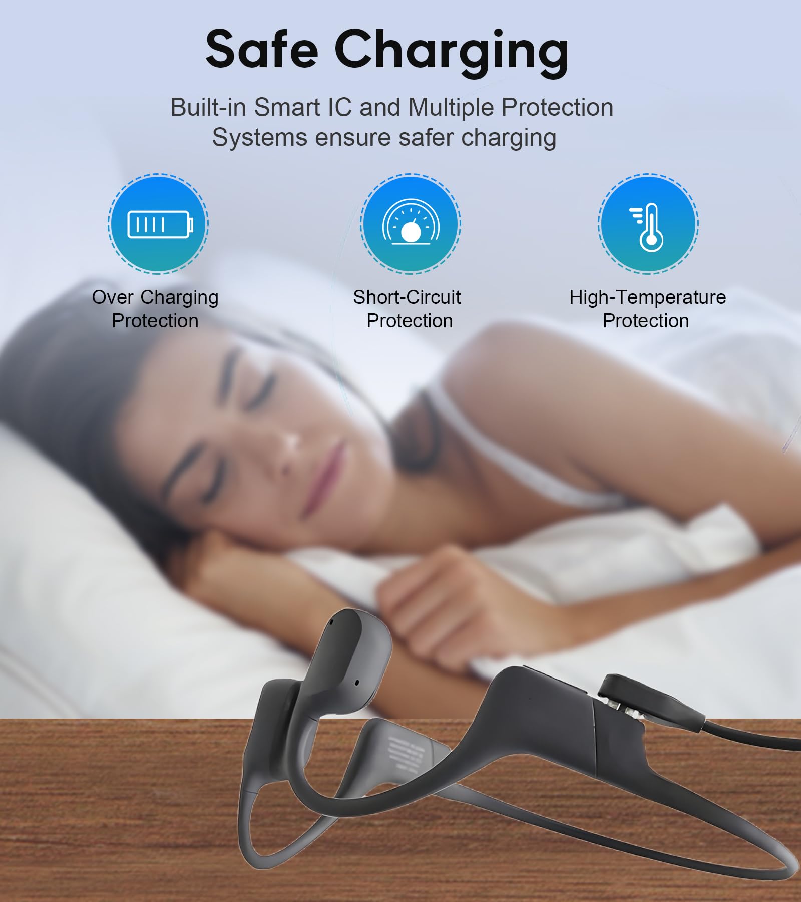 sweguard USB C Charger Cable 3.3ft Magnetic Compatible with AfterShokz Aeropex, SHOKZ OPENCOMM, OPENRUN PRO, OPENRUN PRO Mini, OPENRUN, OPENRUN Mini