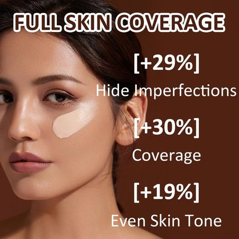 Airbrush Foundation Spray with Brush - Full Coverage Magic Minerals Airbrush Foundation for Smooth Radiant Finish, Hydrating Makeup for a Flawless, Natural Finish, Breathable (Beige)