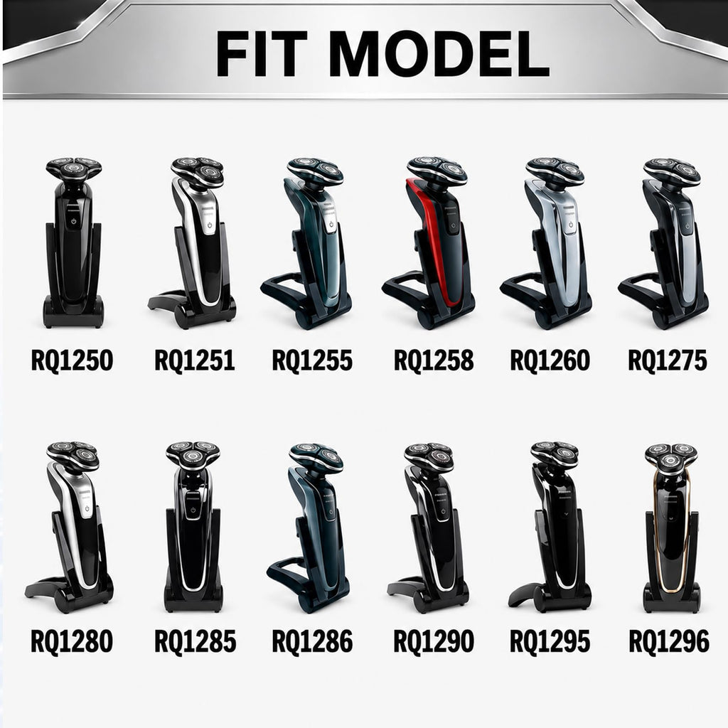RQ12 Replacement Shaver Head Compatible with Philipss Norelcos RQ11 RQ10 Sensotouch 3D 1260X RQ1250 RQ1295 RQ1180 Arcitec Razor Shaving Unit Triple 3D