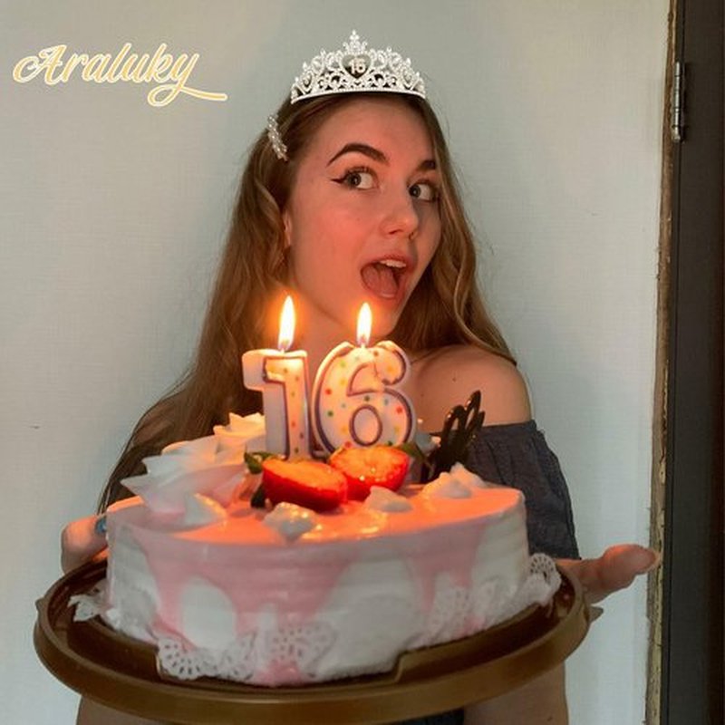 Araluky Sweet 16 Party Decorations: Purple Sweet 16 Crown & Sash for Girls' Teen, 16th Birthday, Teenage Girls, Females 16+