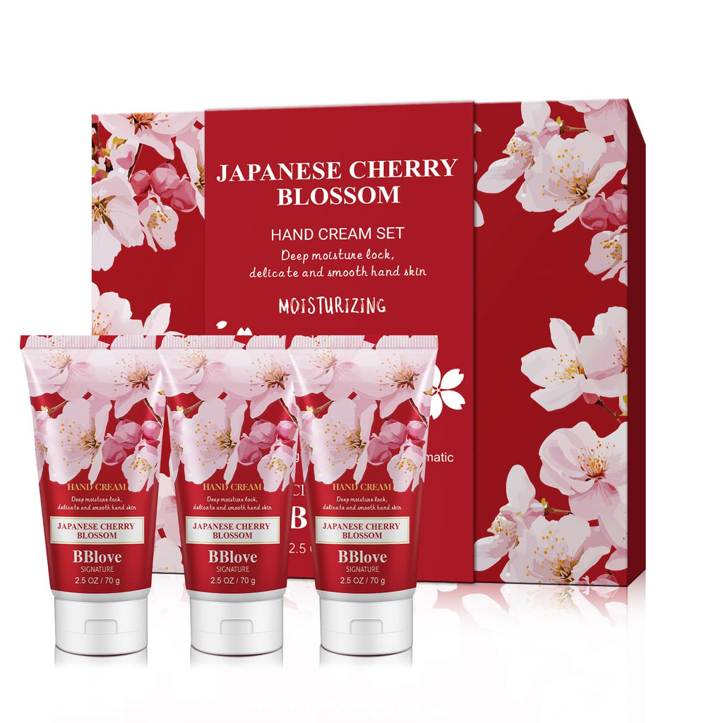 Vital Luxury Hand & Body Cream Gift Set, Hand Lotion Set Deeply Moisturizing for Rough Hands, Best Gift Ideas for Women,Travel Size, Japanese Cherry Blossom