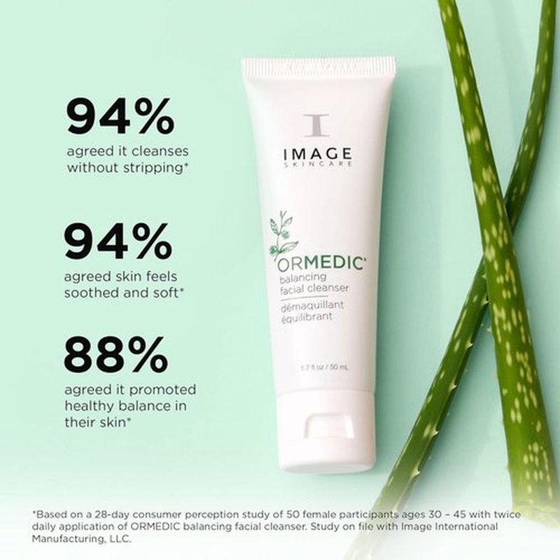 IMAGE Skincare ORMEDIC pH Balancing Facial Cleanser - Mild Foaming & Hydrating Face Wash with Aloe Vera | 1.7 fl oz