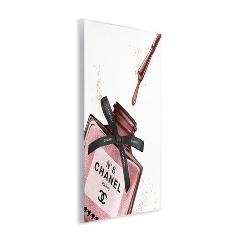 Stupell Industries Makeup Nail Polish Brush Drip Pink Fashion, Design by Artist Ziwei Li Art, 13 x 19, Wall Plaque