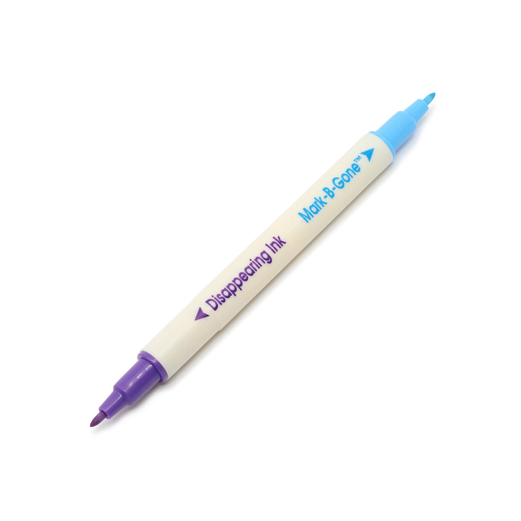 Dritz Dual Purpose Disappearing Ink & Mark-B-Gone, Marking Pen, Blue and Purple, 8.75 x 2.88 x 0.5