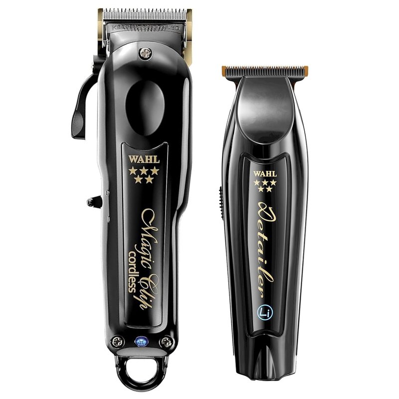 Wahl Professional Cordless Barber Combo - Magic Clip & Detailer Li with 100-Minute Lithium-Ion Battery