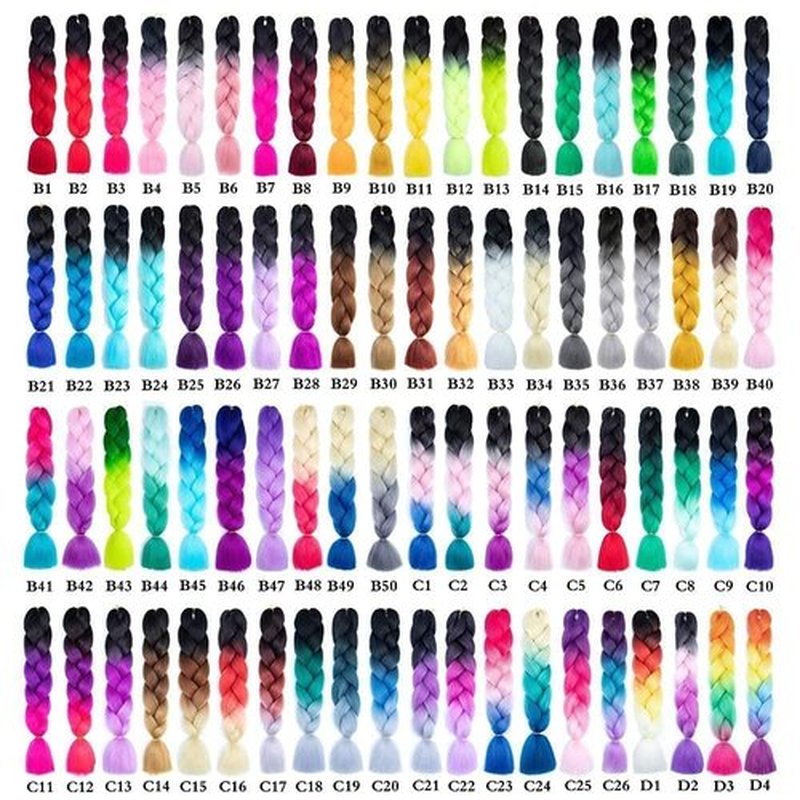 TENGSHUO FLY Black to Brown to Light Brown Braiding Hair 6 Packs Synthetic Braid Hair Extensions Ombre Braiding Hair 24 Inch or Box Braids Twist Crochet Braids(24"6Pack,Black to Brown to Light Brown)
