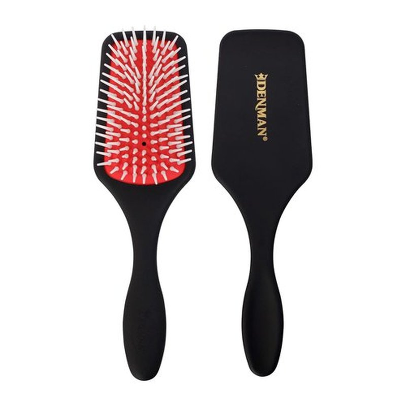 Denman Detangling Paddle Brush - Versatile Wet or Dry Hair Styler for Curly, Coily & Straight Hair