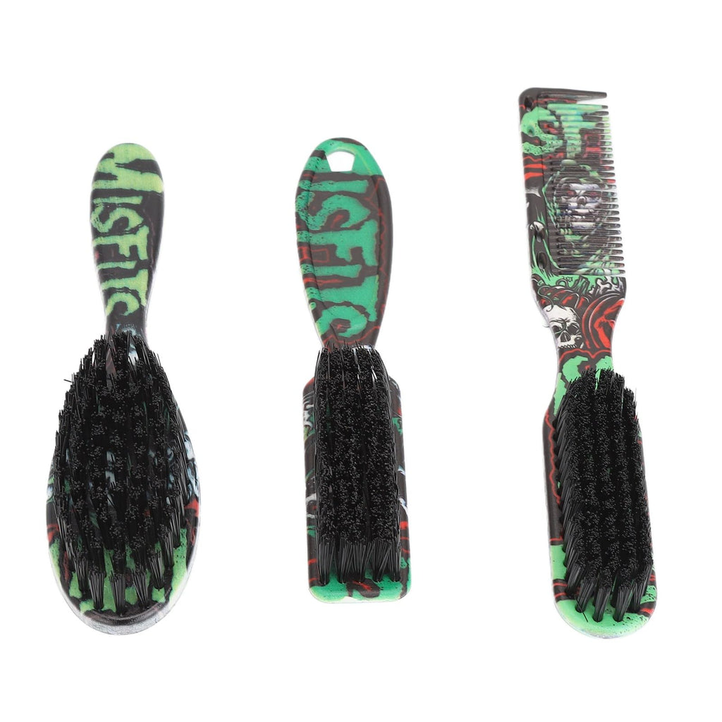 3pcs Men Beard Brush Set Professional Home Nylon Hair Oil Head Styling Brush Neck Dust Brush Comb