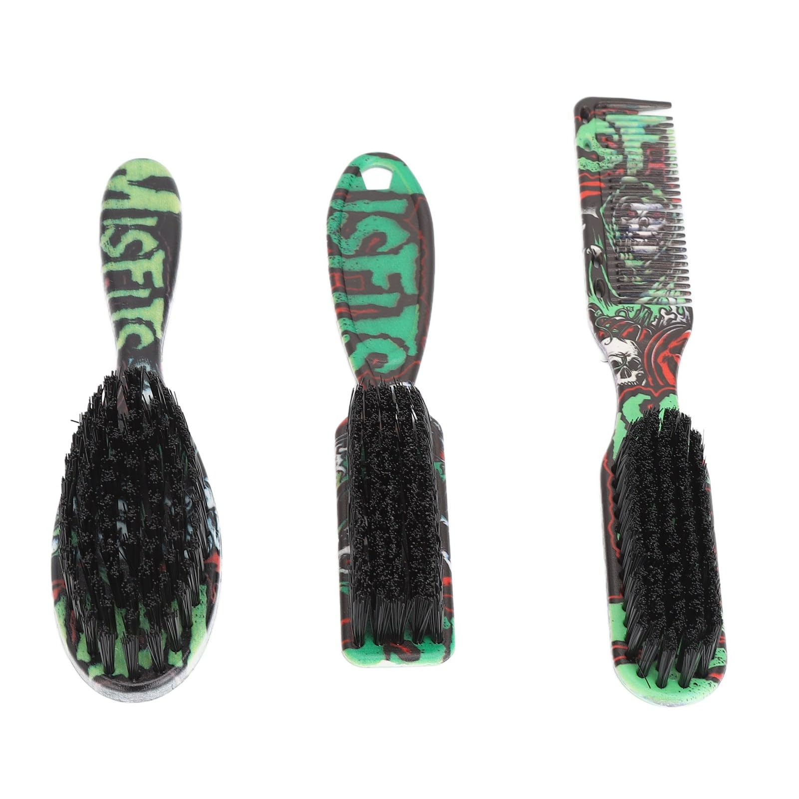 3pcs Men Beard Brush Set Professional Home Nylon Hair Oil Head Styling Brush Neck Dust Brush Comb