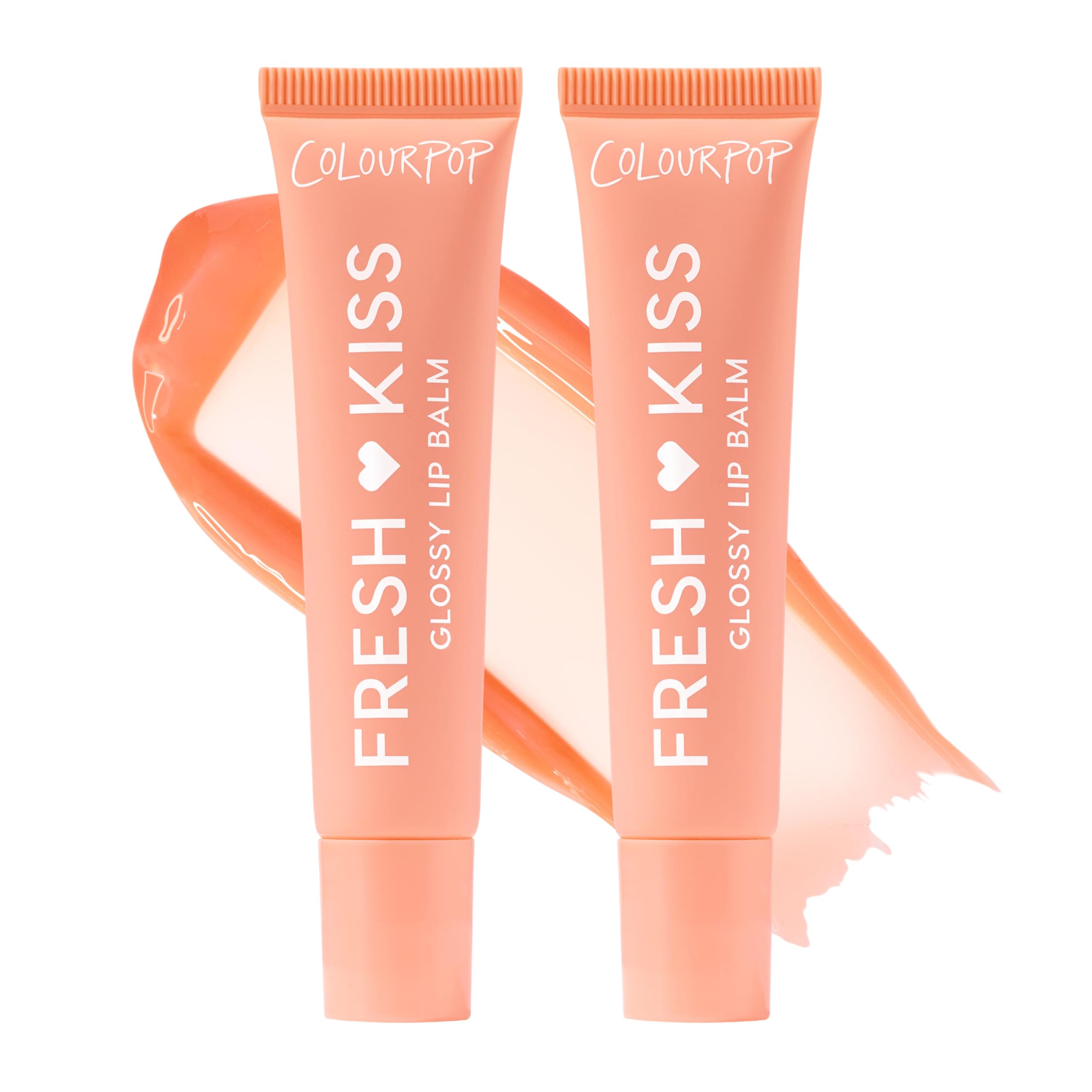 ColourPop Fresh Kiss Glossy Lip Balm - Hydrating Lip Care Enriched with Peptides, Hyaluronic Acid, Shea Butter & Vitamin E for an Ultra-Cushiony Formula - Mango Sorbet (2 Count)