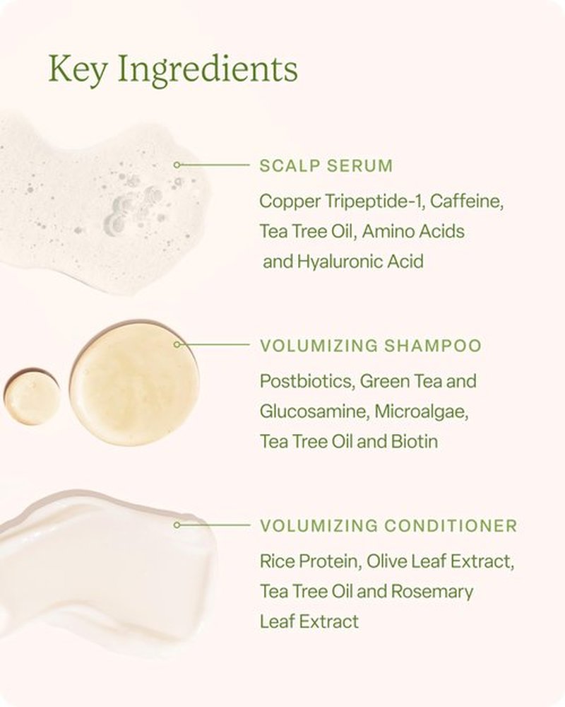 Divi Healthy Hair Goals Bundle - 30ml Hair Serum, 2 Fl Oz Volumizing Shampoo, & 2 Fl Oz Volumizing Conditioner