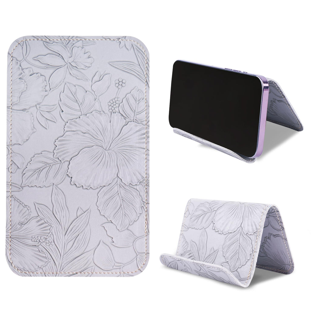 Haecsfl Airplane Travel Essentials for Flying Flex Flap Cell Phone Holder & Flexible Tablet Stand for Desk, Bed, Treadmill, Home & in-Flight Airplane Travel Accessories(1-Carved Grey)