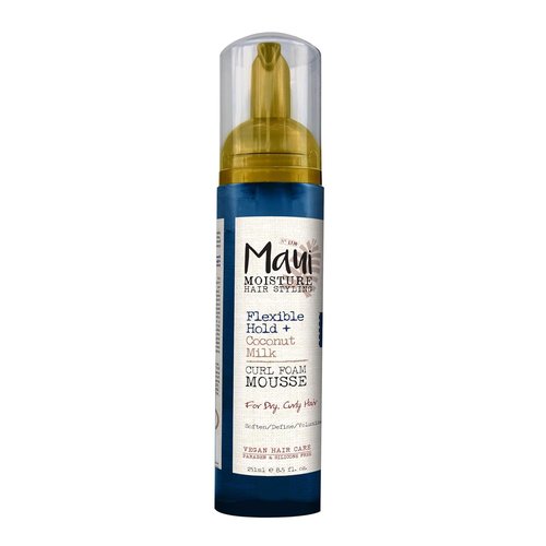 Maui Moisture Curl Foam Mousse - Flexible Hold with Coconut Milk for Curly Hair, 8.5oz | No Drying Alcohols, Parabens, or Silicone