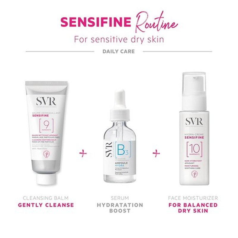 SVR Sensifine Hydra Face Cream - Moisturizing & Soothing Care for Dry Skin | Fragrance-Free, 1.3 Fl. Oz.