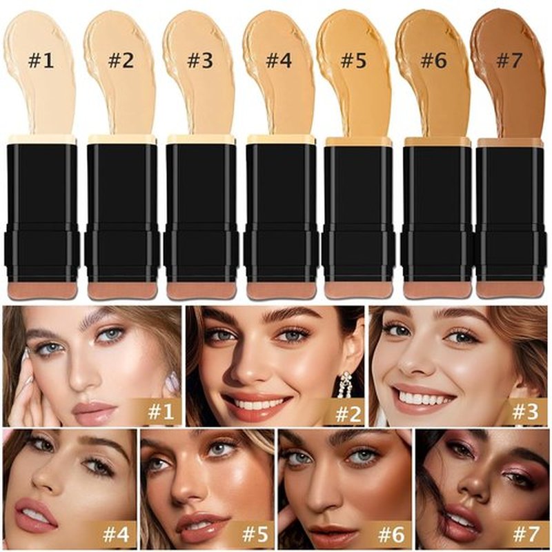 Skiennix Foundation Stick - Dual-Ended 2-in-1 Longwear & Waterproof Concealer for Dark Circles & Blemishes | 2.09 oz (04#)