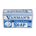 VanMan Beef Tallow and Honey Bar Soap – Pure Grass-Fed Beef Tallow for Skin with Organic Madagascar Vanilla Beans, Raw Honey & Distilled Water, Hydrating & Nourishing, Vanilla Scent, 3.8oz - 1 Pack