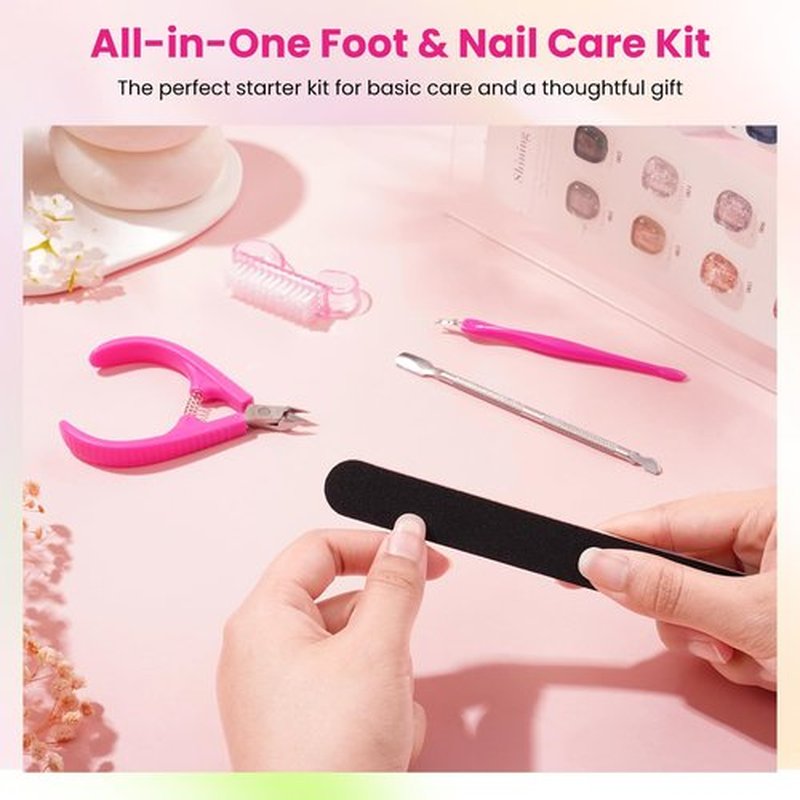Cuticle Remover Kit: 13Pcs Manicure Pedicure Kit with Cuticle Remover Cream & Oil, Cuticle Trimmer, Cuticle Pusher, Foot File, Nail File and Buffer Set, Perfect for Women’s Home & Salon Nail Care Prep