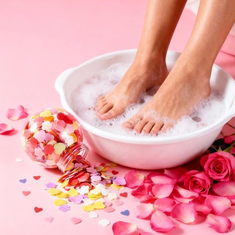 BPRETTIER Colorful Soap Flowers Petals for Pedicure and Manicure, Quick Dissolve, Nice Smell, Deep Cleasing and Moisturizing, Gift Packaging Perfect for Girls Nail Spa Party Foot Soak (Ball Shape)