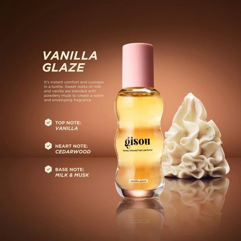 Gisou Honey Infused Hair Perfume (15ml, Vanilla Glaze)