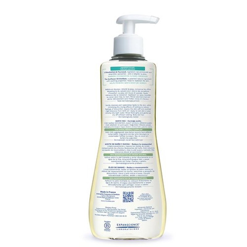 Mustela Stelatopia Cleansing Oil - Eczema-Prone Baby Body Wash with Natural Oils - 16.9 fl. oz.
