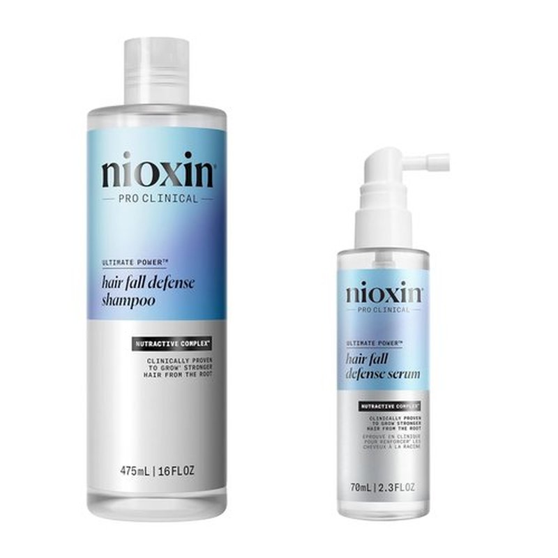 Nioxin Hair Fall Defense Shampoo - Activates Hair Follicles for Less Hair Loss | With Lauric Acid, Caffeine, Niacinamide