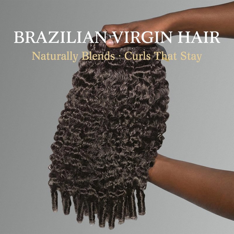 WEQUEEN Burmese Curly Bundles Human Hair 16A Brazilian Virgin Hair 16 Inch Thick Weave Natural Black