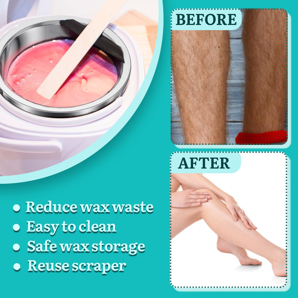 BBTO 1 Pcs Wax Pot Wax Melt Warmer Replacement Inner Pot Liner 14oz Metal Tin 4'' Portable Hair Removal Waxing Bowl Container for 500 ml Hair Removal Machine