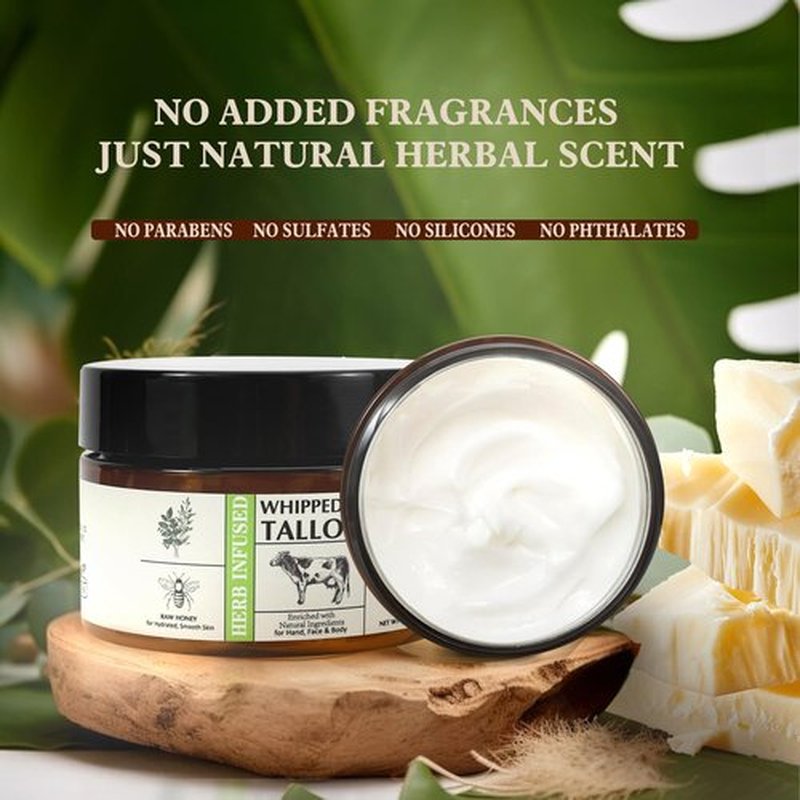 Bff Beauty Garden Beef Tallow for Skin, Stocking Stuffers adults, Thsnksgiving Gifts, Natural Face and Body Butter with Raw Honey, Christms Gifts, Herbal Extracts, Grass-Fed Beef Tallow