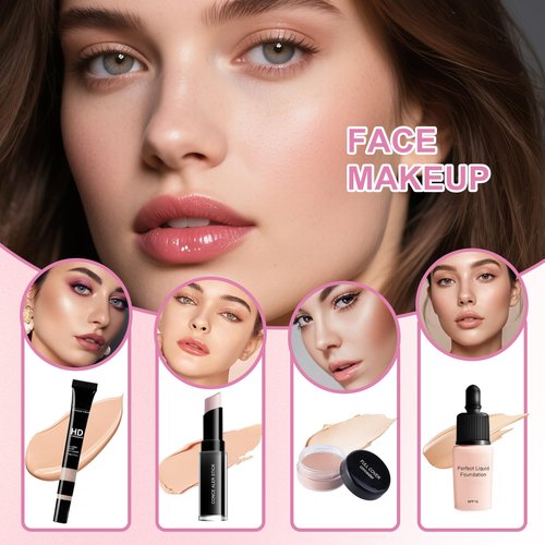 Makeup Set Full Kit for Women Teens Girls,makeup kit for teens,Beginner Make up Sets,Makeup Gift Set,makeup kits for women,All in One Make up Kit