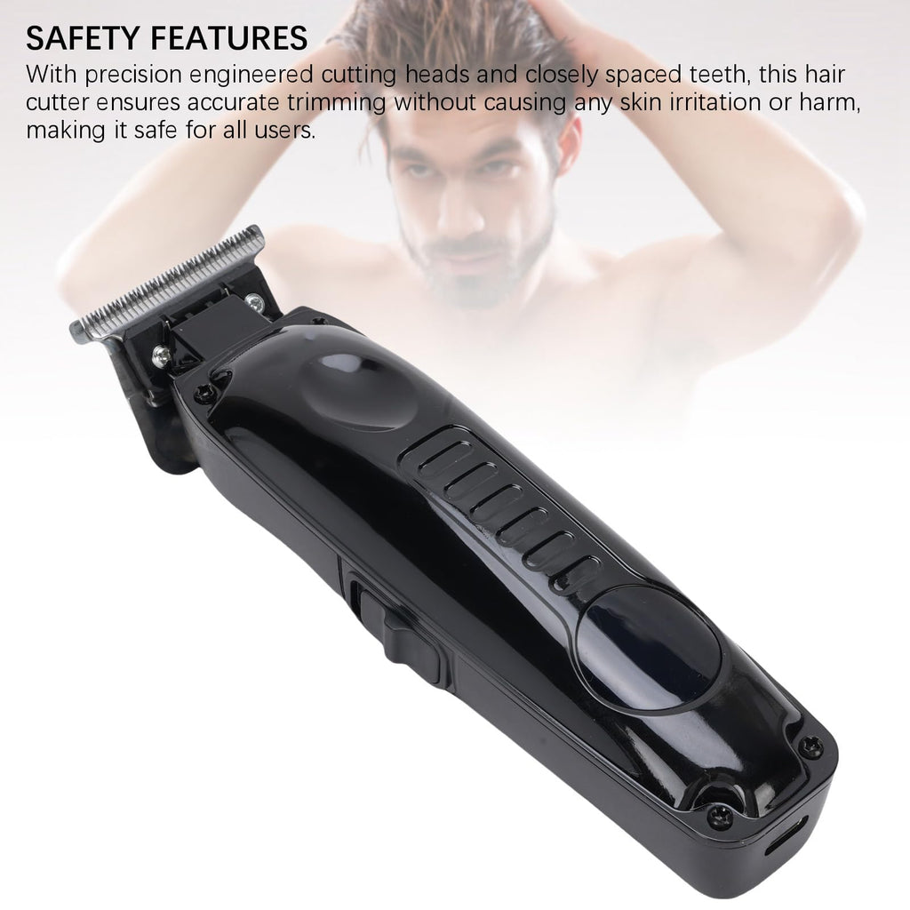 Wisoqu Hair Clipper for Men, Electric Hair Trimmer Powerful Low Noise Rechargeable with LED Display and 4 Guide Combs, Type C Charging, Safe for Skin and Travel Lock