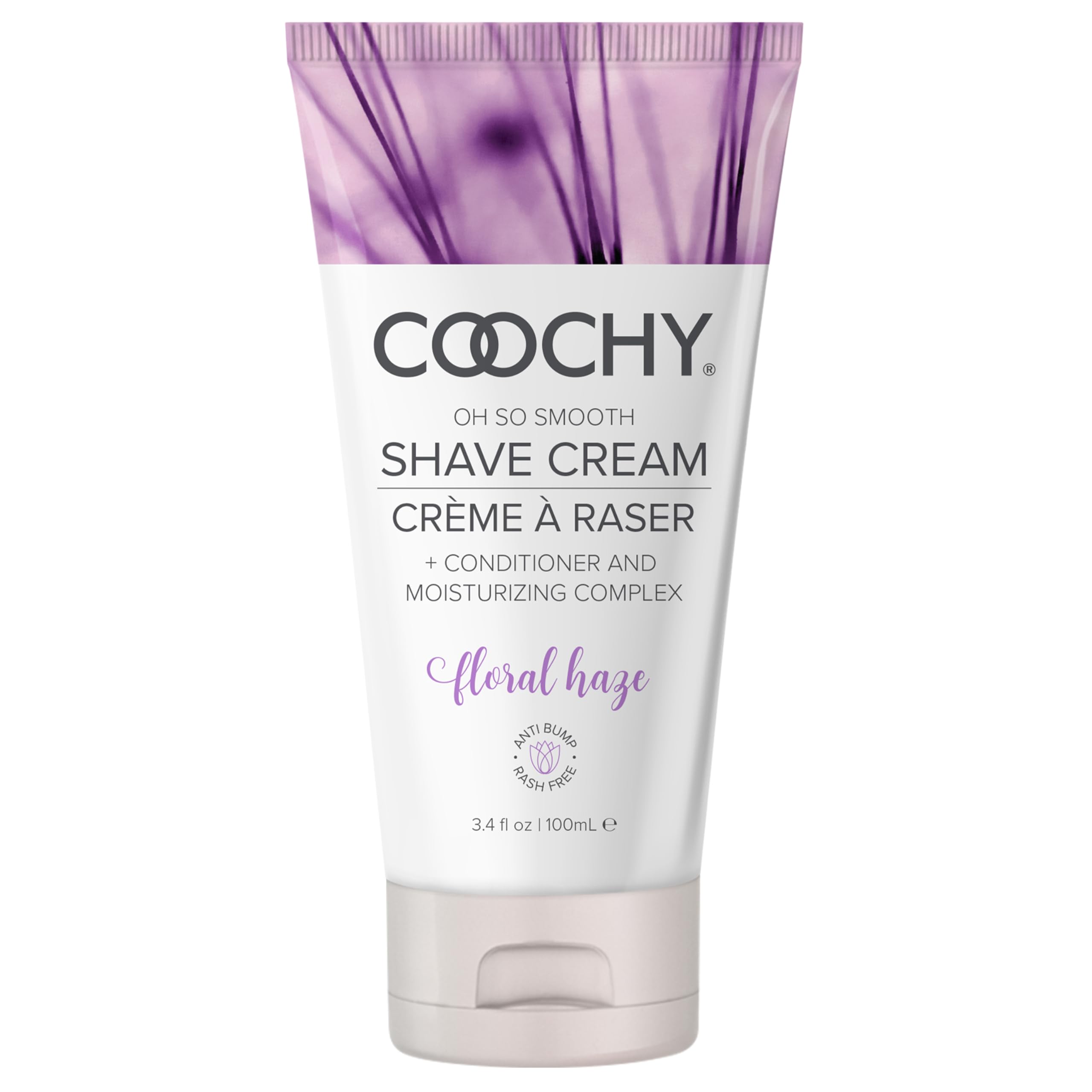 Coochy Shave Cream - Moisturizing Shave Lotion - Gentle Intimate Shaving Cream - For Bikini Area, Underarms, Legs & More - Rash-Free, Hydrating Formula - Floral Haze, 3.4 oz